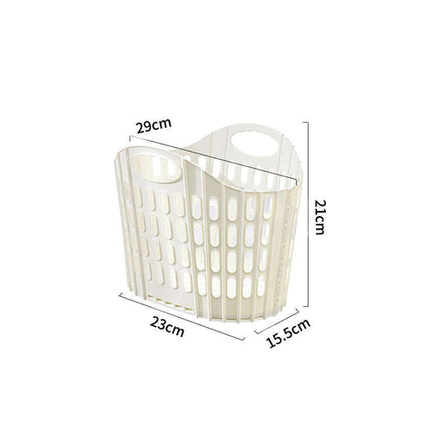 Extra Small Hollow-out Wall Mount Laundry Hamper, White Foldable Storage Basket, Suitable for Dormitory & Small Bedroom In Australia - Darrahopens