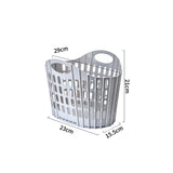 Extra Small Hollow-out Foldable Clothes Storage Basket, Grey Portable Hamper, Tidy Organiser for Laundry and Toys