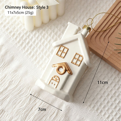Festive Hanging Decor for Christmas and Halloween, Chimney House Shaped Ornament, Party Scene Layout Accessory In Australia - Darrahopens