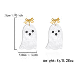 Gothic Style Tassel Dangle Earrings, Halloween & Christmas Pumpkin Ghost Pendant Earrings, Versatile Party Ear Ornament For Ladies, Style‑ER25Y0347