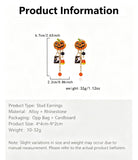 Spooky Festival Dangle Earrings For Women, Gothic Tassel Drop Earrings Featuring Pumpkin Ghost Pendant, For Halloween & Christmas Party Wear Ear Accessory, Style‑ER25Y0348‑1
