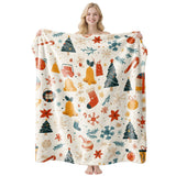 Multi‑usage Warm Flannel Air‑Condition Throw, Household Leisure Blanket, Practical Present For Christmas & Halloween Themed Holiday Party, Style FLR‑214, Size XL, 150x200cm In Australia - Darrahopens