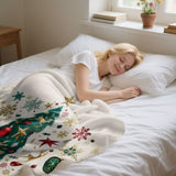 Multi‑usage Warm Flannel Air‑Condition Throw, Household Leisure Blanket, Practical Present For Christmas & Halloween Themed Holiday Party, Style FLR‑214, Size XL, 150x200cm