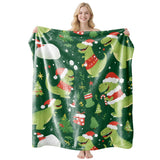 Christmas & Halloween Themed Flannel Blanket, Cosy Nap Rest Throw, Desirable Holiday Gifting Option For Indoor Leisure Corner, Style FLR‑215, Size M, 100x150cm In Australia - Darrahopens