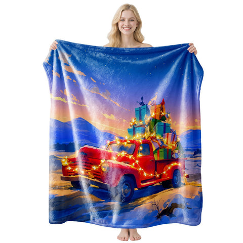 Distinctive Printed Flannel Air‑Conditioning Throw Blanket, Christmas & Halloween Festival Decor Cover, Sweet Holiday Gift For Quiet Indoor Relaxing Hours, Style FLR‑221, Size XS, 75x100cm In Australia - Darrahopens