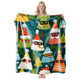 Christmas & Halloween Flannel Throw Blanket, Calm Indoor Lounge Throw, Thoughtful Holiday Gift For Good Friends And Household Relatives, Style FLR‑222, Size S, 100x130cm In Australia - Darrahopens
