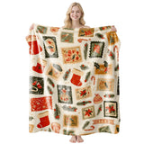 Holiday‑graphic Flannel Air‑Conditioning Throw Blanket, Christmas & Halloween Home Ornament Cover, Delightful Holiday Gift For Comfort‑focused Household Spare Time, Style FLR‑226, Size XS, 75x100cm In Australia - Darrahopens