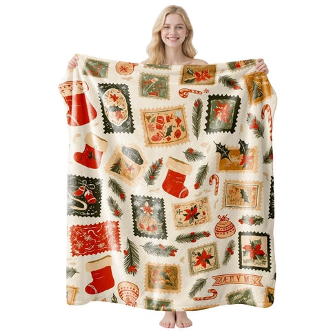 Eye‑pleasing Festive Flannel Throw Blanket, Multi‑setting Air‑condition Cover, Perfect Gift For Christmas & Halloween Complete Household Decor Arrangement, Style FLR‑226, Size L, 130x150cm In Australia - Darrahopens