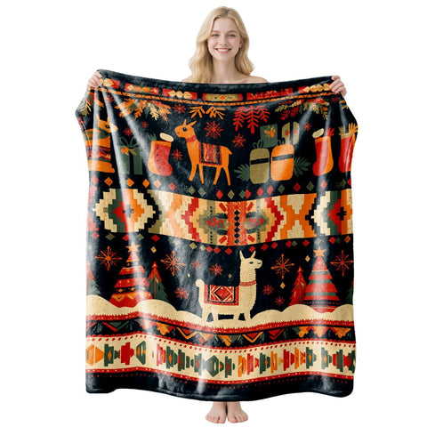Multi‑usage Warm Flannel Throw, Household Rest Blanket, Practical Present For Christmas & Halloween Holiday‑themed Party Occasions, Style FLR‑229, Size XL, 150x200cm In Australia - Darrahopens