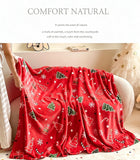 Holiday‑themed Flannel Throw Blanket For Christmas & Halloween, Christmas Tree Print, Cozy Home Decor Blanket, Practical Holiday Present, 100x150cm S Size