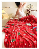 Holiday‑styled Flannel Throw Blanket For Christmas & Halloween, Lucky Dog Print, Cosy Sofa Bedroom Decor, Wonderful Holiday Present, 100x150cm S Size