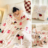 Snuggly Flannel Throw Blanket Fit For Christmas & Halloween, Lucky Dog Motif, For Daily Leisure Time, Festive Holiday Gift Blanket, 120x200cm M Size In Australia - Darrahopens