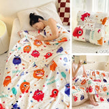 Little Monster Printed Flannel Throw Blanket, For Christmas & Halloween Home Setting, Soft Home Throw, Holiday Gift Alternative, 150x200cm L Size