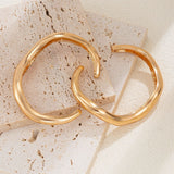 Dual Layer Irregular Wave Bangle 2 Pieces Set, Gold Stackable Metal Open Bracelet, Women Fashion Matching Jewelry as Christmas Halloween Holiday Gift Pack, Code 5091 In Australia - Darrahopens