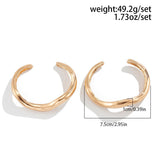 Stackable Irregular Curved Metal Bracelet 2 In 1 Pack, Silver Lava Texture Open Cuff, Trendy Ladies Wrist Accessory for Xmas Halloween Gift Exchange, Code 5091