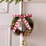 Christmas Bell Wreath Hanging Ornament, Star Wreath with Red Bow for Xmas Tree Scene Layout & Christmas Holiday Gift Decoration, Model D11 In Australia - Darrahopens