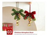 Festive Christmas Wreath Pendant, Star Shaped Wreath with Beige Bow, Home Atmosphere Decor and Christmas Season Gift Accessory, Model D12 In Australia - Darrahopens