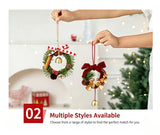 Christmas Pine Cone Triple Red Bell Tree Hanging Pendant, Indoor Xmas Layout Accessory Suitable for Christmas Holiday Gift Hampers, Model D5