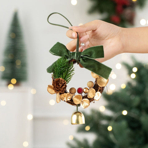 Green Christmas Wreath Wall & Tree Pendant, Festive Home Decor for Christmas Scene Setup and Holiday Handmade Gifts, Model D9 In Australia - Darrahopens