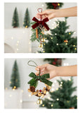 Green Christmas Wreath Wall & Tree Pendant, Festive Home Decor for Christmas Scene Setup and Holiday Handmade Gifts, Model D9