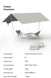 ONEFOREST Ultralight Portable Camping 3-in-1 Set with White Canopy, Tote Bag Integrated Outdoor Combination Kit, Foldable Camping Gear for Picnic, Backpacking, Self-driving Trip, Ideal Practical Present for Christmas and Holiday Gift Giving