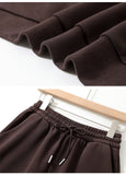 Women Chestnut Brown Complete 3-Piece Tracksuit, Relaxed Home Wear Size M, Breathable Material Casual All-Day Look