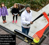 Black Spliced Extension Pole for Rain Gutter Cleaner Rake, 6 Sections Set, Single Segment 42cm, Extra Long Connecting Handle, Spare Replacement Part for Outdoor Roof Drain Leaf Cleaning Equipment In Australia - Darrahopens
