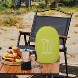 Oxford Fabric Outdoor Tableware Storage Bag, Portable Camping Gear Organizer, Christmas & Halloween Travel Holiday Gift, Large-apacity Picnic Sundries Pouch, Black, Tableware Not Included In Australia - Darrahopens