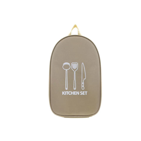 Portable Camping Tool Storage Pouch Made of Oxford Cloth, Christmas & Halloween Outdoor Trip Accessory, Multifunctional Picnic Sundries Organizer Bag, Khaki, Cooking Utensils Not Included In Australia - Darrahopens
