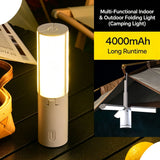 Portable Fold‑able Multi‑purpose Camp Lantern, Hanging Tent Emergency Light, Christmas & Halloween Practical Holiday Present, Handheld Outdoor Night Working Lamp, 4000mAh High‑capacity Rechargeable Battery In Australia - Darrahopens
