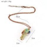 Irregular Raw Crystal Tree of Life Charm Necklace, Antique Copper Hardware, White Turquoise, Christmas & Halloween Everyday Wear Ornament, Portable Holiday Collectible Gift In Australia - Darrahopens