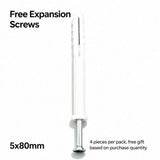 3" Color Zinc Hidden T Bracket 2Pcs w/ 5x60&5x80 Screws