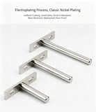 5" Black Hidden T Shelf Bracket 4Pcs w/ 5x60&5x80 Screws