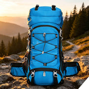 Darrahopens Home & Garden > Travel > Backpacks Expandable Travel Hiking Backpack 60L Lake Blue,Nylon Outdoor Rucksack With Rain Cover,Heavy‑Duty Pack for Trekking Camping,Christmas Halloween Adventure‑Lover Household Present In Australia - Darrahopens