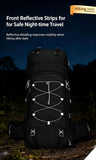 Expandable Travel Hiking Backpack 60L Lake Blue,Nylon Outdoor Rucksack With Rain Cover,Heavy‑Duty Pack for Trekking Camping,Christmas Halloween Adventure‑Lover Household Present