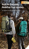 Versatile Outdoor Trekking Backpack 60L Black,Nylon Travel Rucksack Supplied With Rain Cover,Robust Pack for Camping Hiking & Touring,Christmas Halloween Practical Holiday Present