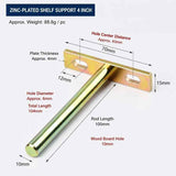 4" Color Zinc Hidden T Bracket 4Pcs w/ 5x60&5x80 Screws