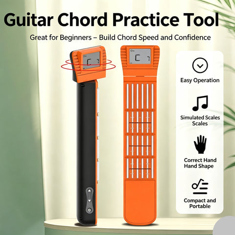 New Pocket Silent Guitar Chord Trainer, Portable Mute Guitar Finger Practice Aid, Self‑Study Tool for Beginner Guitarists, Compact Chord & Scale Exercise Accessory, Christmas Halloween Music Enthusiast Gift In Australia - Darrahopens