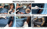 Waterproof Anti-Dirty Dog Car Basket Mat, Hard Reinforced Bottom With Breathable Mesh, Back Single Seat Pet Cushion, Black Large Size, Christmas Halloween Travel Pet Present