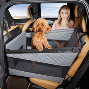 Back Single Seat Pet Car Basket Mat, Hardened Base & Ventilated Mesh Design, Waterproof Stain Proof Dog Seat Cover, Grey Small Size, Christmas Halloween Practical Pet Gift In Australia - Darrahopens
