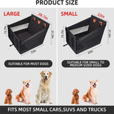 Hard Bottom Mesh Dog Carrier Car Mat, Waterproof Anti-Dirt Pet Cushion for Vehicle Rear Single Seat, Black Small Size, Christmas Halloween Road Trip Pet Accessory