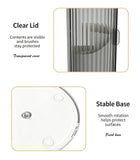 Rotatable Birdcage Desktop Storage Organiser, Dustproof Split Holder for Skincare Products, Stationery, Toiletries & Tableware, Transparent Grey, Christmas & Halloween Home Decor Gift