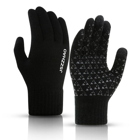 Touch‑Screen Non‑Slip Sport Gloves Breathable Grip Design for Motorcycle Tour Cycling Hiking Fitness 2 Pcs Black One Size Ideal Christmas Gift