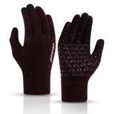 Anti‑Slip Touch Screen Sports Gloves Secure Hand Grip for Hiking Cycling Motorcycle Travel Gym Workout 2 Pcs Red One Size Suitable for Christmas Gifting