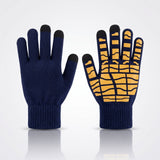Heavy Pattern Non‑Slip Touch‑Screen Gloves Stable Grip for Cycling Hiking Motorcycle Adventure 2 Pcs Cyan One Size Perfect Christmas Gift