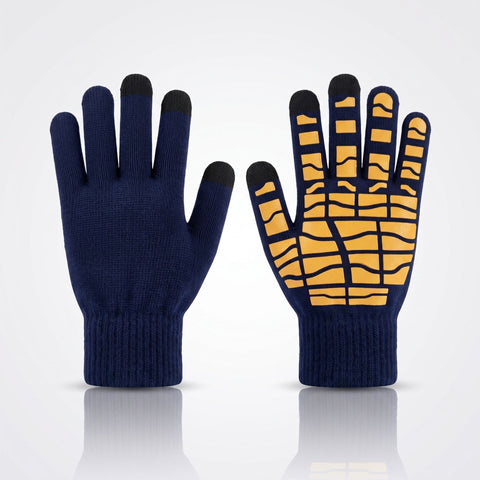 Heavy Pattern Non‑Slip Touch‑Screen Gloves Stable Grip for Cycling Hiking Motorcycle Adventure 2 Pcs Cyan One Size Perfect Christmas Gift