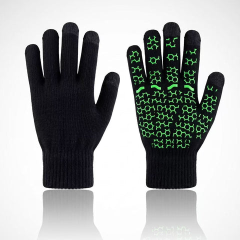 Mens Honeycomb Grip Touch‑Compatible Sports Gloves Snug Fit for Gym Workout Motorbike Trip Climbing 2 Pcs Black One Size Suitable for Christmas Gifting