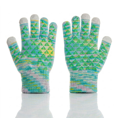 Ladies Non‑Slip Touch‑Screen Sport Gloves Curved Fit for Cycling Hiking Cross‑Country Motorcycle Trip 2 Pcs Gradient Green One Size Recommended Christmas Holiday Gift In Australia - Darrahopens
