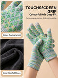 Ladies Non‑Slip Touch‑Screen Sport Gloves Curved Fit for Cycling Hiking Cross‑Country Motorcycle Trip 2 Pcs Gradient Green One Size Recommended Christmas Holiday Gift