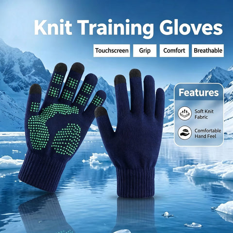 Ergonomic Palm‑Fit Non‑Slip Touch‑Screen Sports Gloves Stable Grip for Hiking Cycling Motorcycle Adventure 2 Pcs Cyan One Size for Christmas Gifting